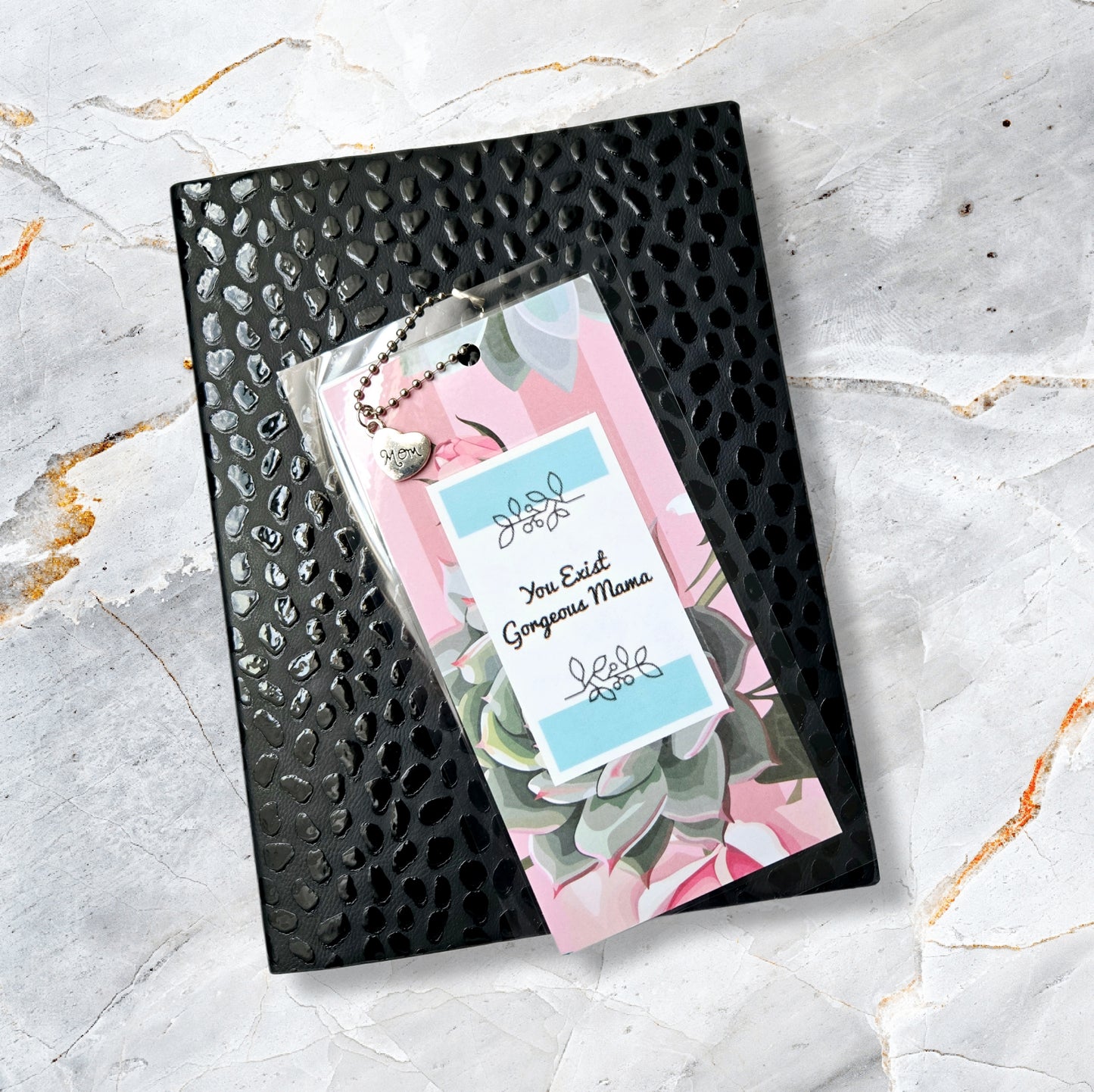 You Exist Gorgeous Mama Bookmark & Black Journal Set