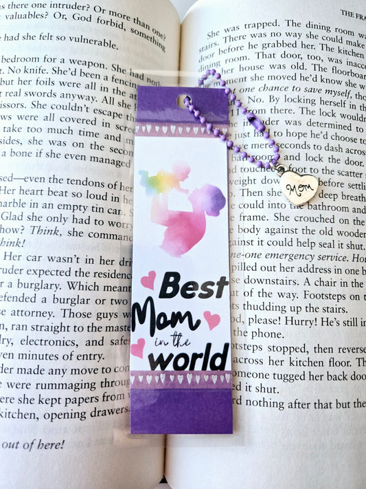 Best Mom in the World Inspirational Novelty Bookmark