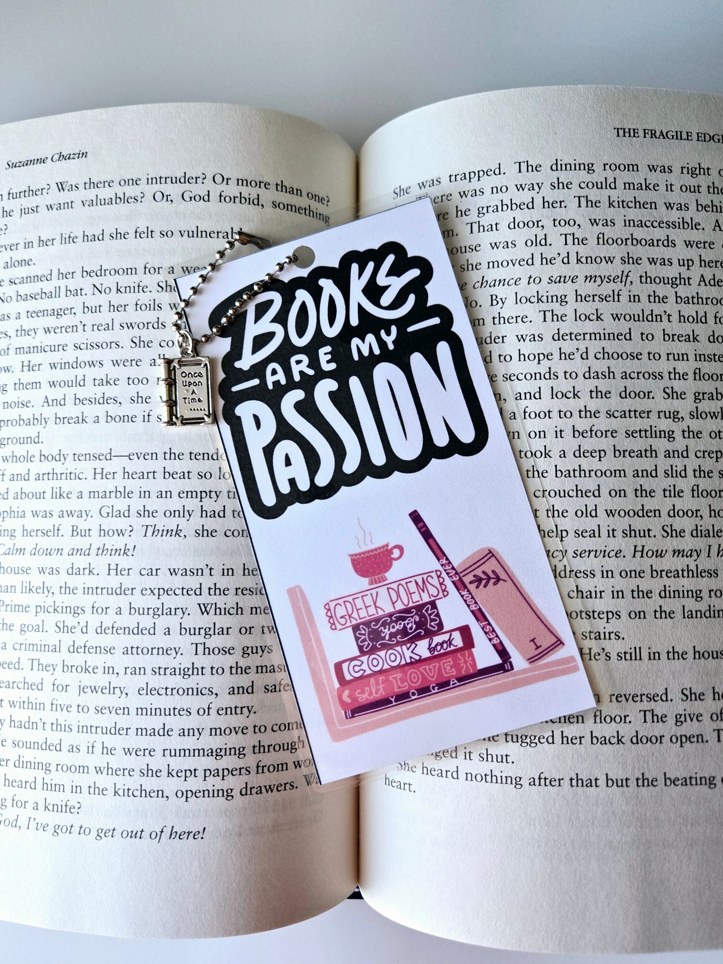 Books Are My Passion Inspirational Bookmark