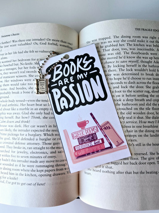 Books Are My Passion Inspirational Bookmark